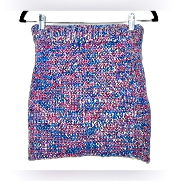 NWT English Factory Colorful, Shimmery, Texturized Mini Skirt, Elastic Waist, XS - Picture 2 of 8